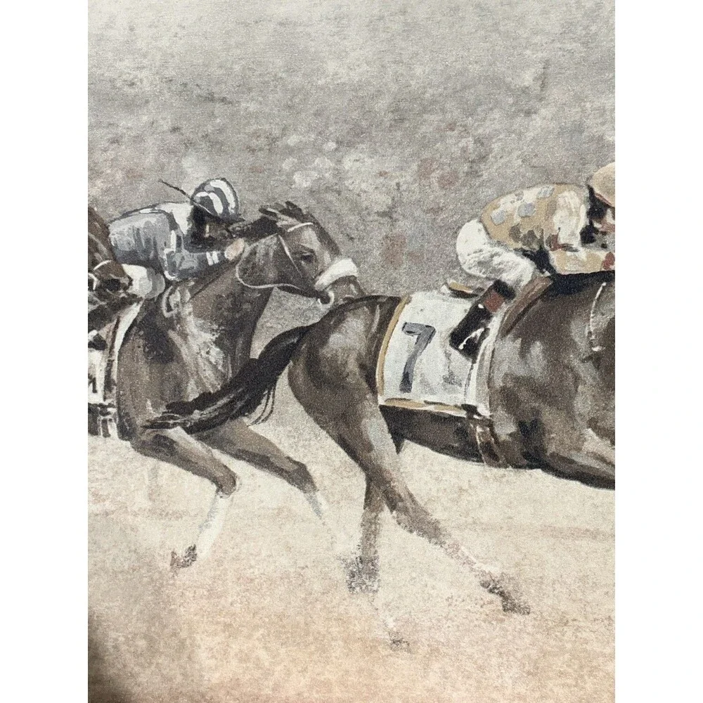 THOROUGHBRED RACE HORSES JOCKIES FULL SPEED SPRINT - 3 rolls